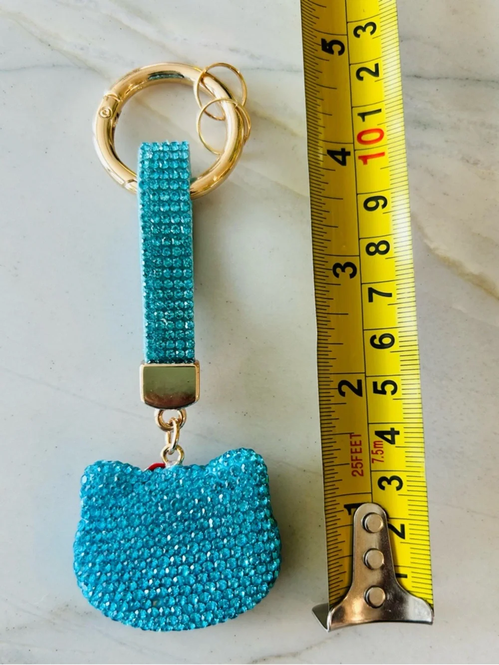 Hello Kitty Turquoise‎ & Red Crystal Keychain Card Holder